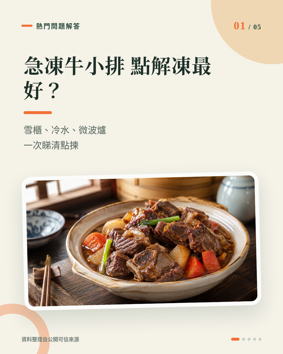 急凍牛小排點解凍最好？前一晚放雪櫃、流動冷水、微波爐一次比較 重點 1