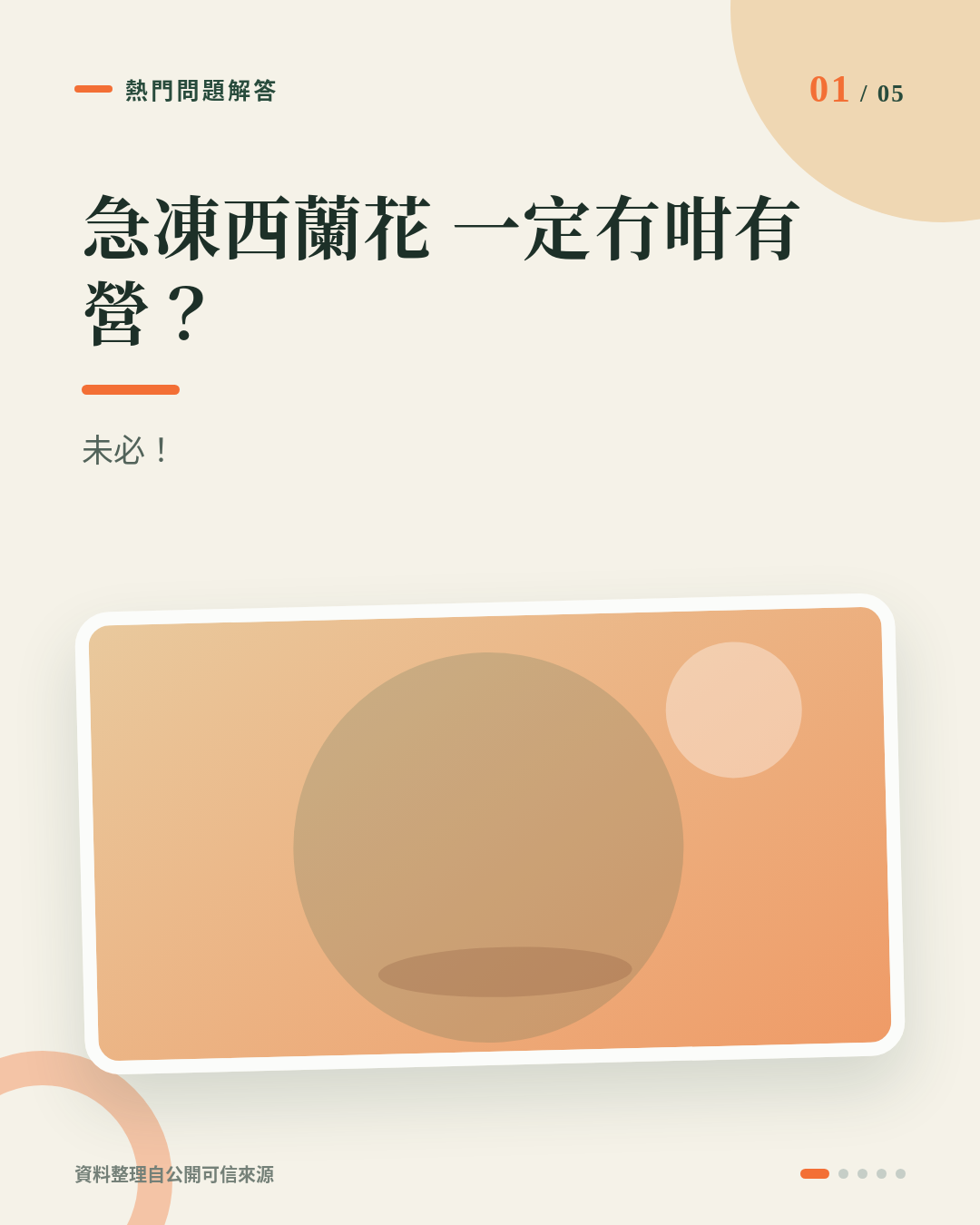 急凍西蘭花一定冇新鮮咁有營養?揀菜唔只睇「新鮮」兩個字 重點 1