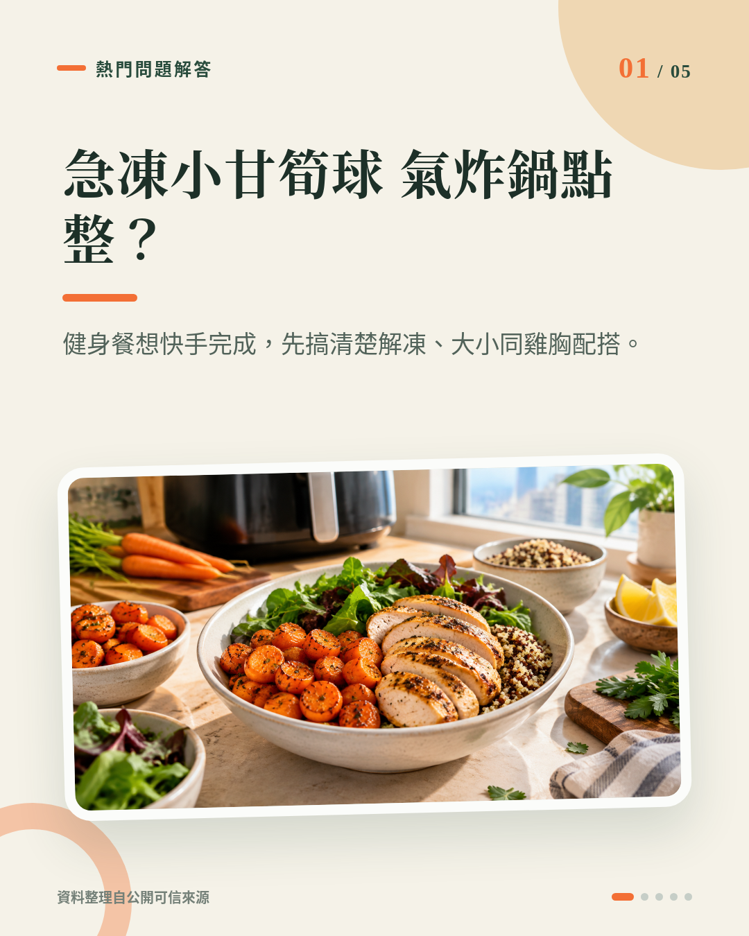 急凍小甘筍球氣炸鍋點整？健身餐免解凍、大小與雞胸配搭實用攻略 重點 1