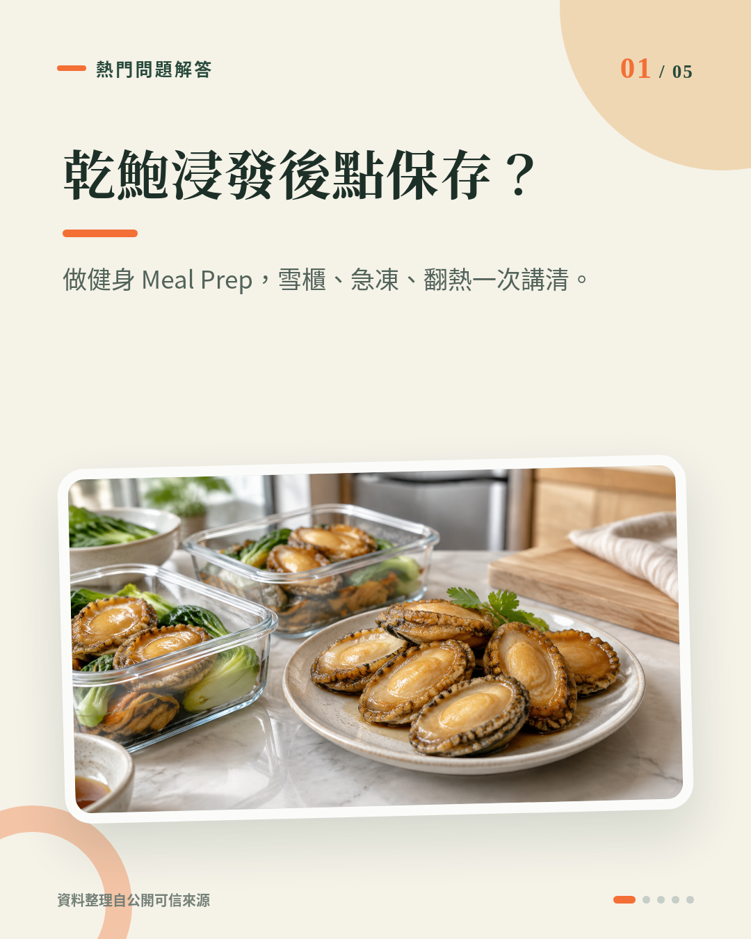 乾鮑浸發後點保存？健身 Meal Prep 雪櫃、急凍、翻熱食安一次講清 重點 1