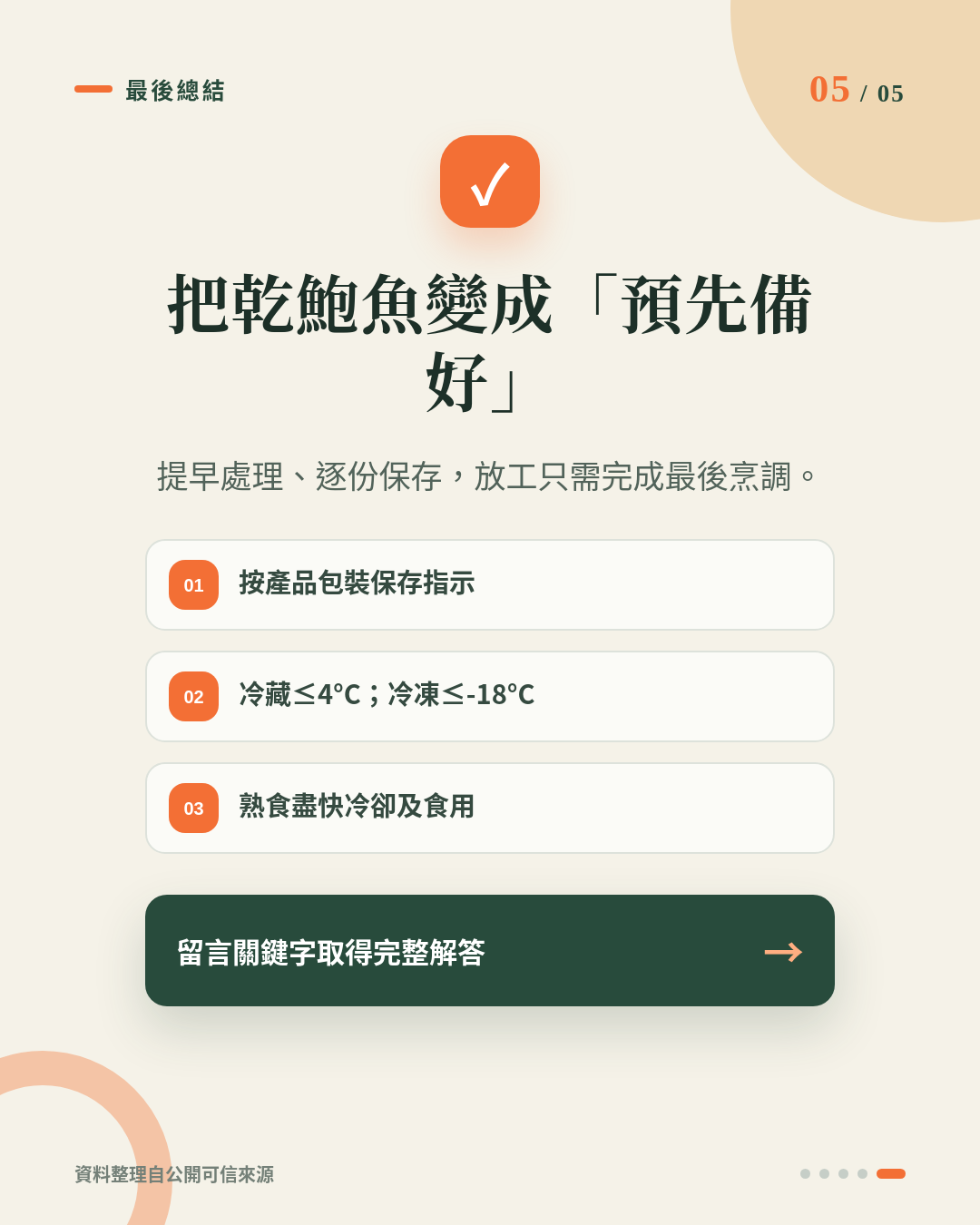放工想整高蛋白 Meal Prep？乾鮑魚點樣預先浸發、分裝先最慳時間？ 重點 5