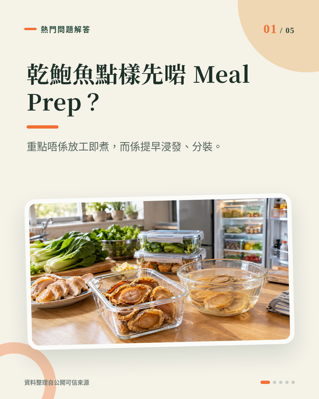 放工想整高蛋白 Meal Prep？乾鮑魚點樣預先浸發、分裝先最慳時間？ 重點 1