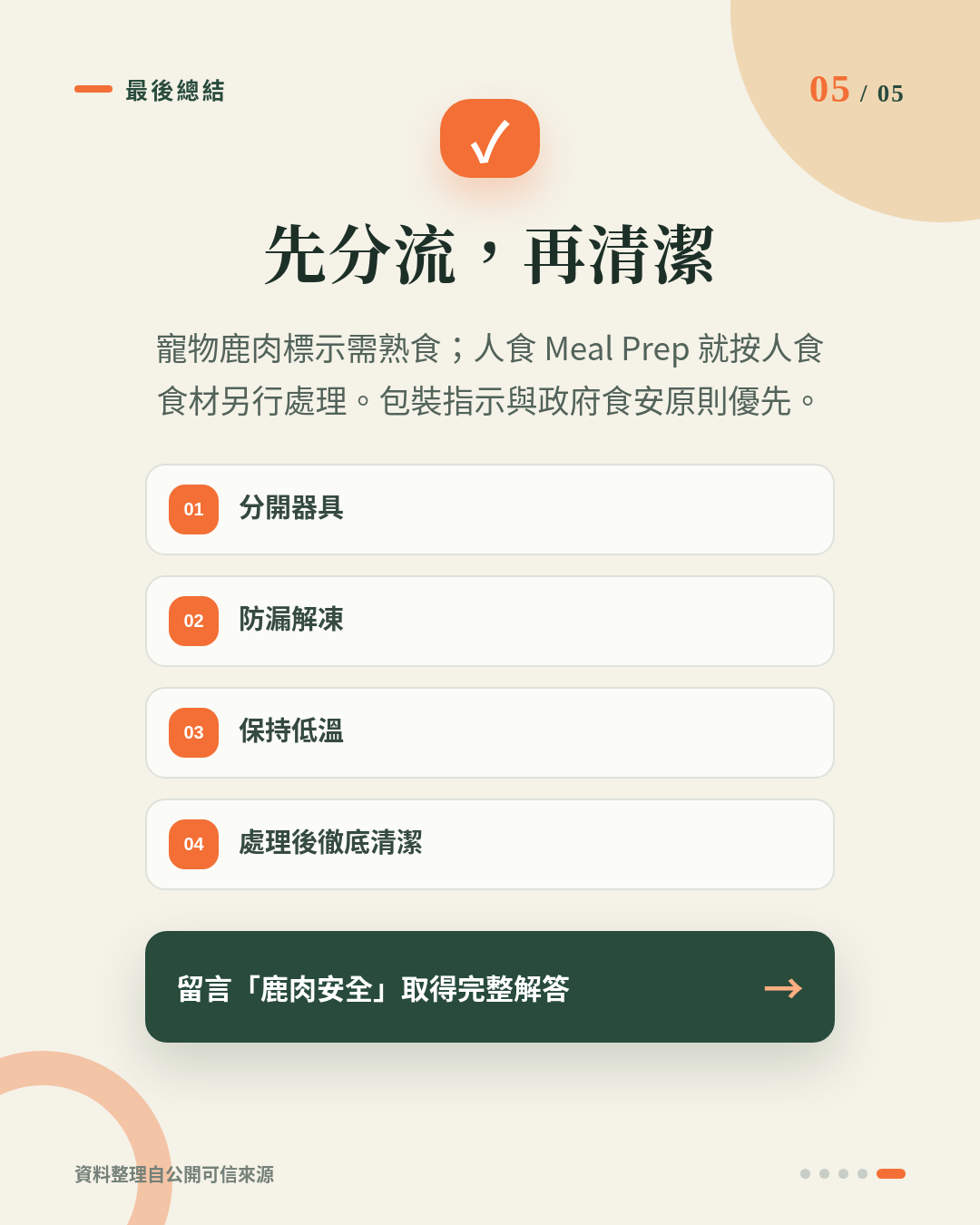 健身 Meal Prep 同時處理雞胸、牛肉＋寵物鹿肉？一套流程避免生肉交叉污染 重點 5