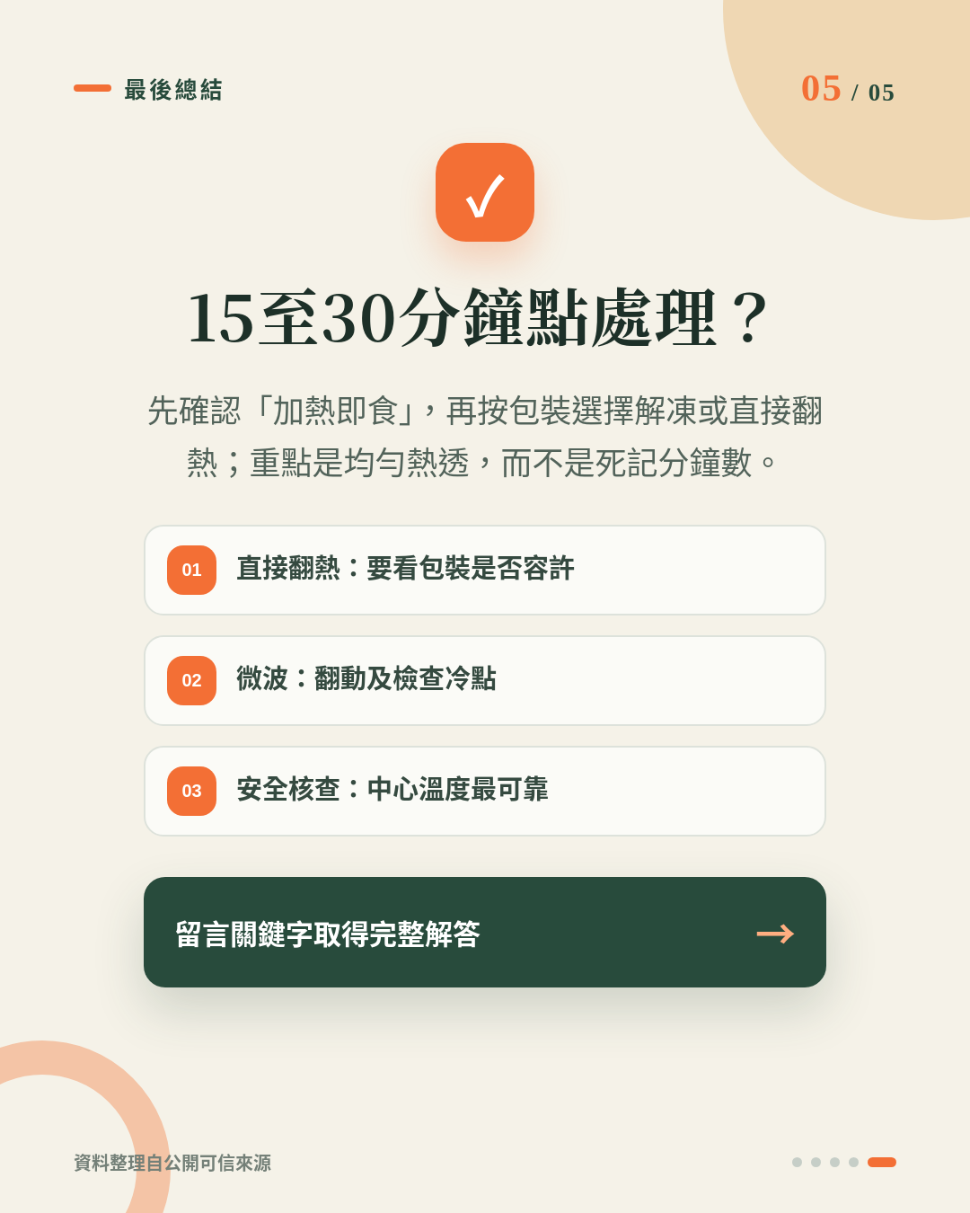 放工得15至30分鐘？急凍古法羊腩粒應該解凍定直接翻熱？ 重點 5