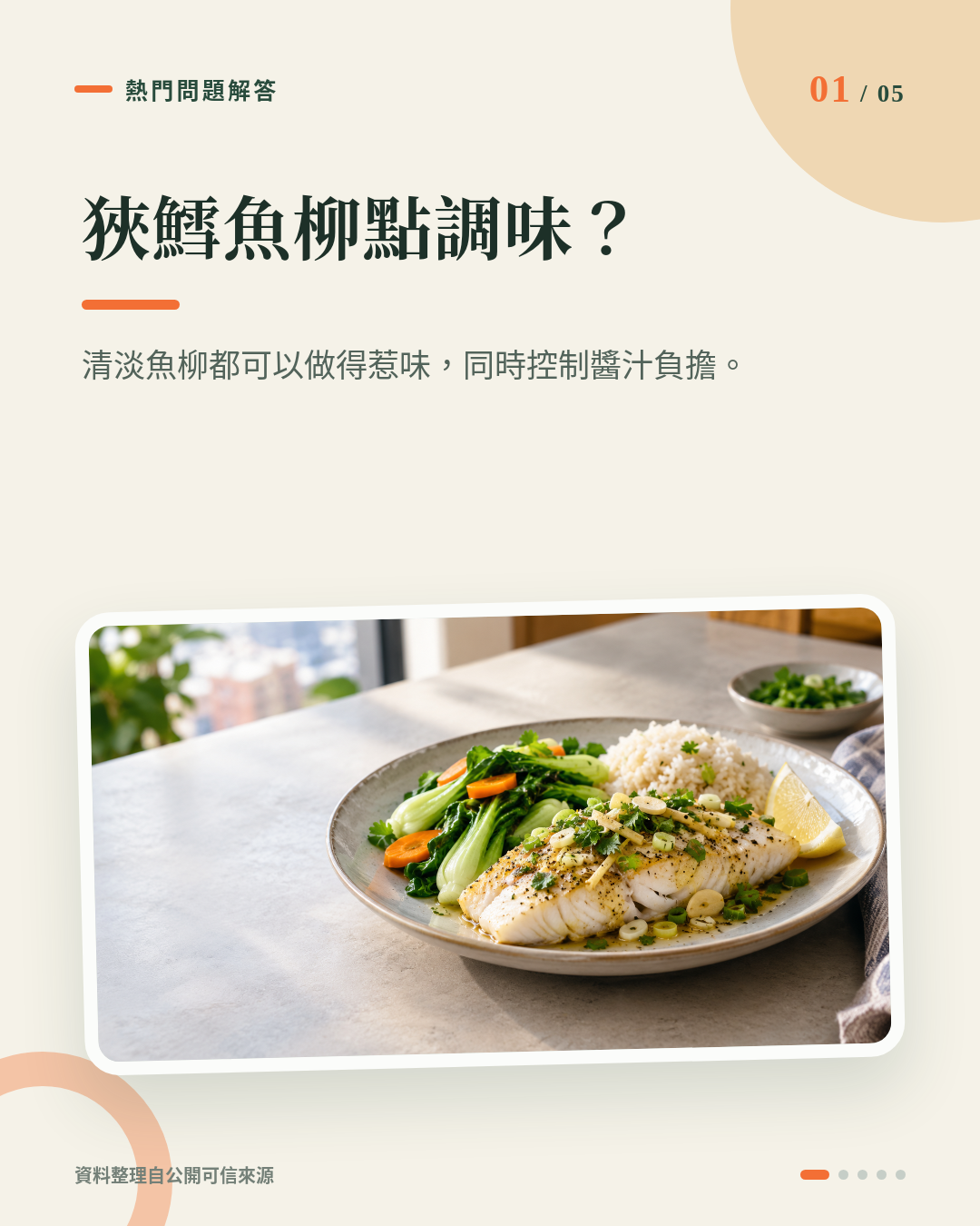 狹鱈魚柳味道較淡？健身餐用檸檬香草調味，點樣兼顧風味與鈉熱量 重點 1