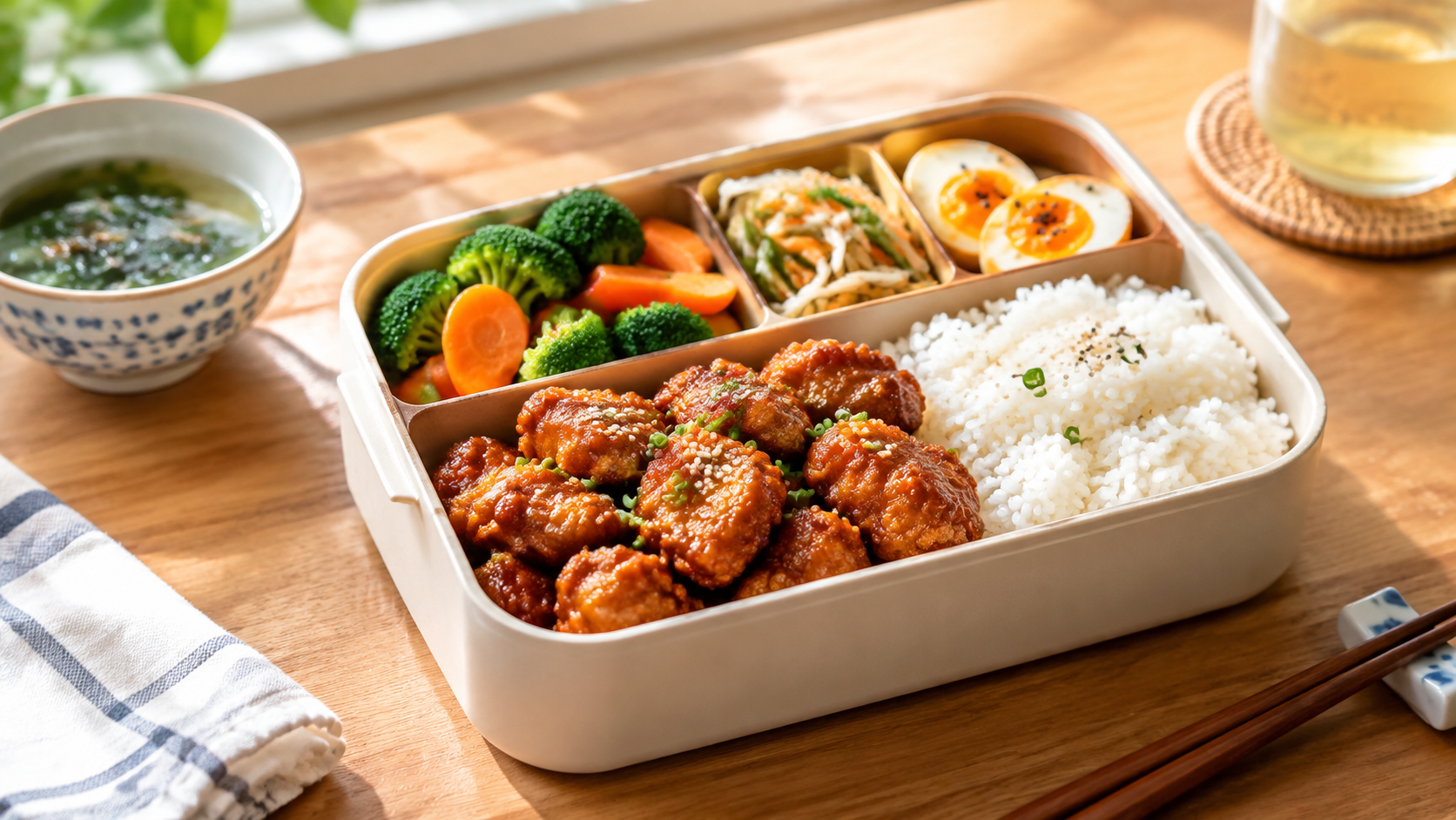 Want a high-protein Meal Prep in 15 to 30 minutes after work? How to pair the CP Korean Honey Lemon Crispy Chicken bento box to easily control nutrition