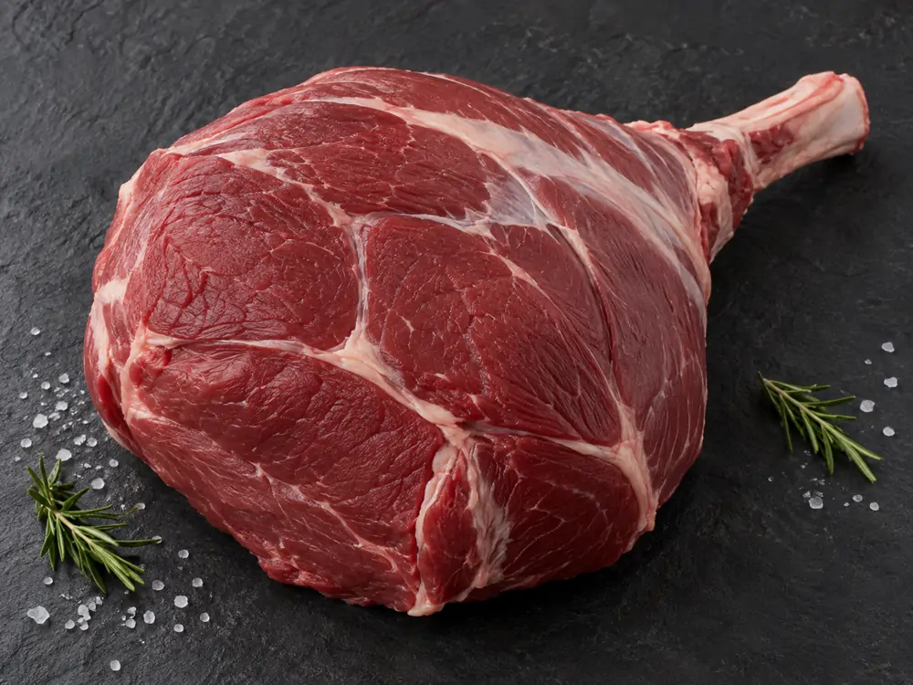 帶脛骨柄後腿肉 Steamship Round 生肉部位圖
